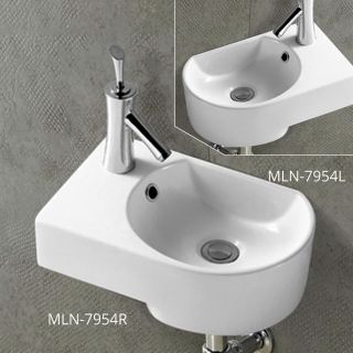 Подвесная раковина Melana 7954R-805 42см правая белый